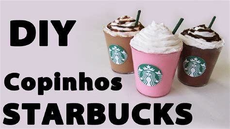 DIY Copos Miniatura do Starbucks para Decoração Starbucks Miniature