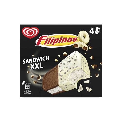 Gelado Cornetto Filipinos Sandwich XXL 4un 520ml Packs De Gelados