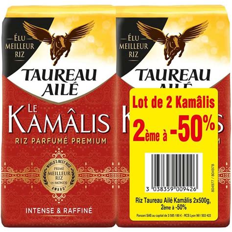 Riz parfumé premium Le Kamâlis Taureau Ailé 2 x 500 g La Belle Vie