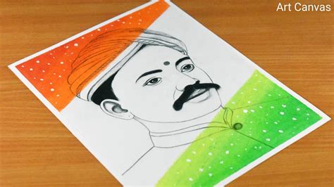 V O Chidambaram Pillai Drawing With Oil Pastel Step By Step Youtube