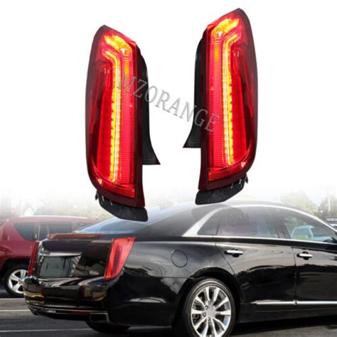 Pair Tail Lights For Cadillac Xts Led Rear Brake Lamp