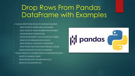 Pandas Drop Rows From Dataframe Examples Spark By Examples