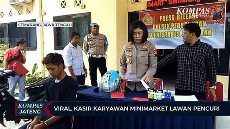 Viral Aksi Kasir Karyawan Minimarket Lawan Pencuri Video Dailymotion