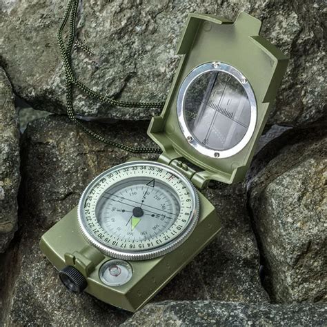 Military Army Metal Prismatic Sighting Compass High Accuracy Waterproof Compass With Pouch