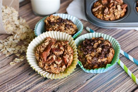 Grab and Go Baked Oatmeal Muffins - Typically Simple