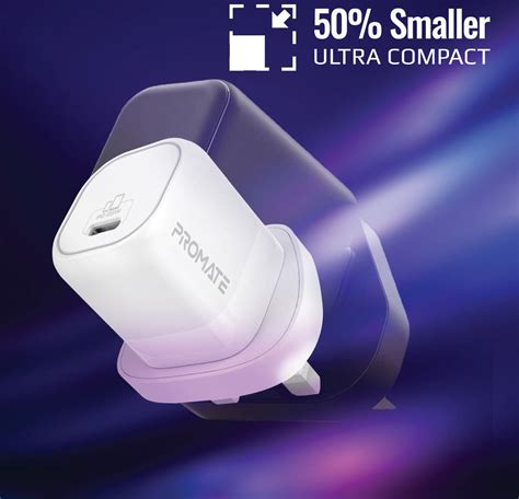 Promate W Power Delivery Usb C Wall Charger Gan Fast Technology Usb