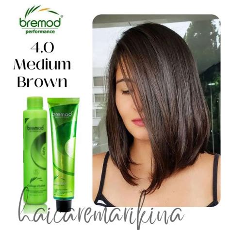 4 0 MEDIUM BROWN Bremod Hair Color With Oxidizer Set Shopee Philippines