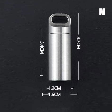 M 1 Boîte À Pilules Étanche En Acier Inoxydable Mini Capsule Étanche