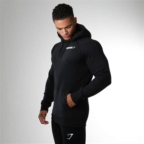 Gymshark Crest Pullover Hoodie Black Gymshark Sportelano