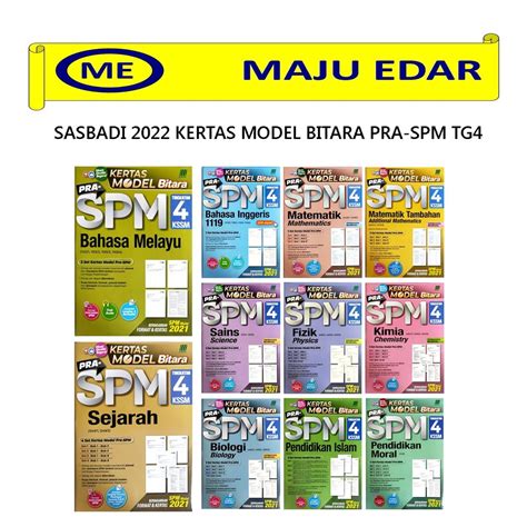 SASBADI 2022 KERTAS MODEL BITARA PRA SPM TINGKATAN 4 KSSM BUKU LATIHAN