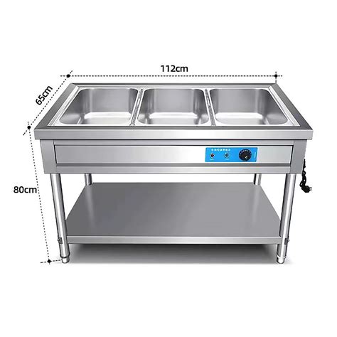 Gn Pan Size Bain Marie Food Warmer Stand Stainless Steel Food