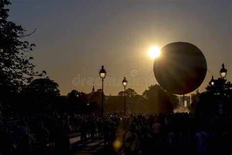 The Olympic Flame Basin Floats In A Hot Air Balloon Editorial Stock