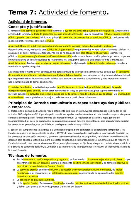 7 Actividad De Fomento Actividad De Fomento Concepto Y El Fomento