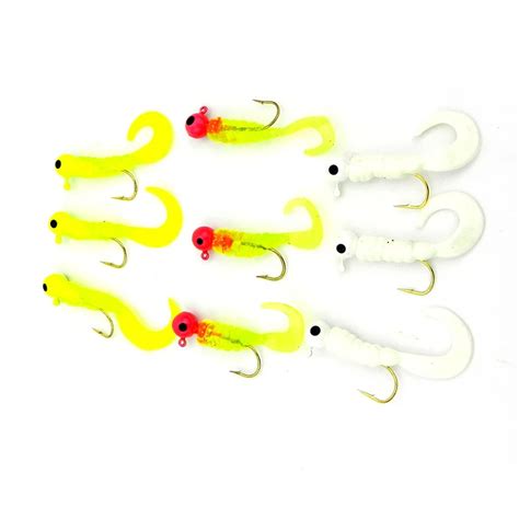 7pcslot Sinking Wobbler Fishing Lures Set Jig Lead Head Hooks Soft