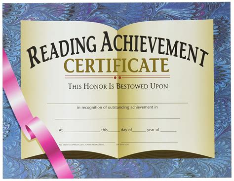Reading Certificate For Students