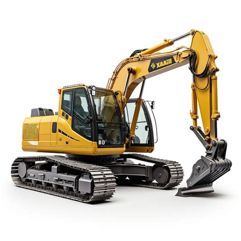 Premium Ai Image Crawler Excavator Isolated On White Background