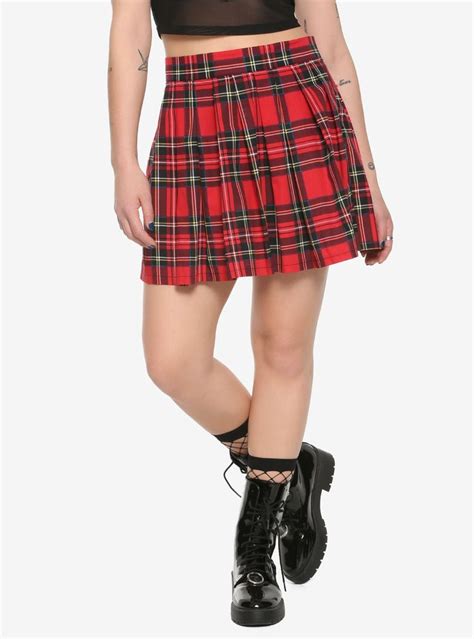 Red Plaid Skirt Hot Topic Red Plaid Skirt Plaid Skirts Red Plaid