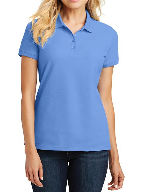 Mafoose - Mafoose Women's Core Classic Pique Polo T-Shirt Carolina Blue ...