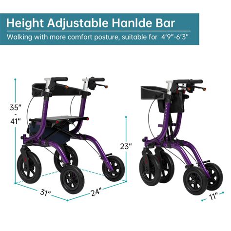 ELENKER® All-Terrain Rollator Walker: Enhanced Mobility and Convenient Design for Seniors – Elenker