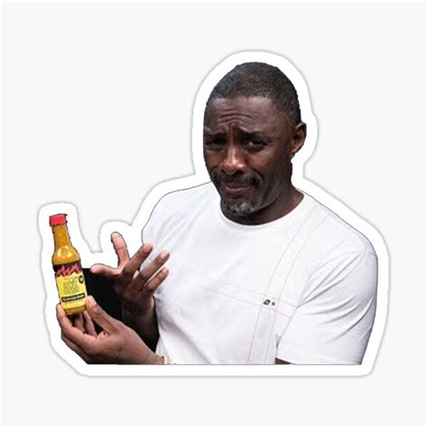 Idris Elba Meme Hot Wings Hot Ones Meme Sticker For Sale By Rendee Redbubble
