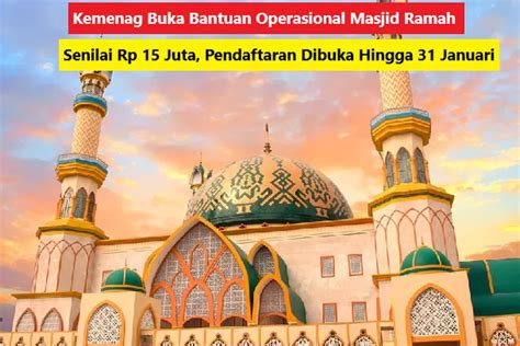 Kemenag Buka Program Bantuan Operasional Masjid Ramah Di Indonesia