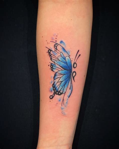 Watercolour butterfly , semicolon Tattoo ! | Semicolon butterfly tattoo ...