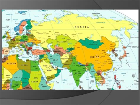 Евразия политическая карта на русском