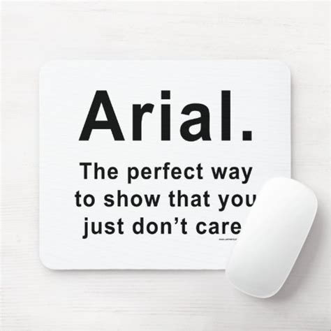 Arial Font Humor Mug Mouse Pad Zazzle