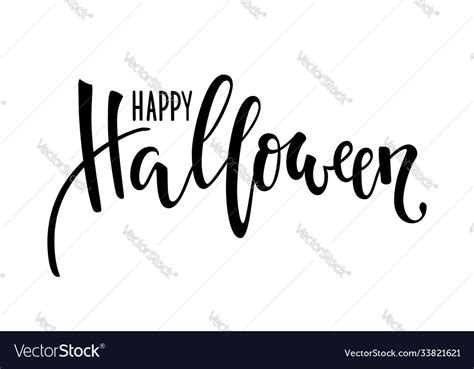 Happy Halloween Hand Drawn Creative Calligraphy Vector Image