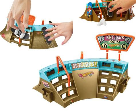 RAMPA TOR PRZESZKÓD DO SKAKANIA NA DESKOROLCE NA PALCE ZESTAW Z BUTAMI Hot Wheels dla