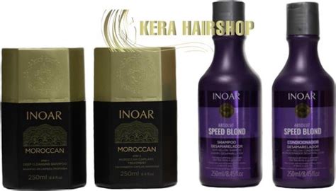 Inoar Moroccan Keratine Set Met Speed Blond Shampoo Conditioner