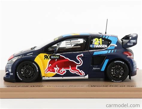 SPARK MODEL S7821 Echelle 1 43 PEUGEOT 208 WRX TEAM RED BULL N 21