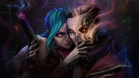 Jinx And Silco Arcane K E Wallpaper Pc Desktop