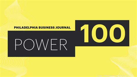 Philadelphia Business Journal Power 100 For 2021 Nos 1 25