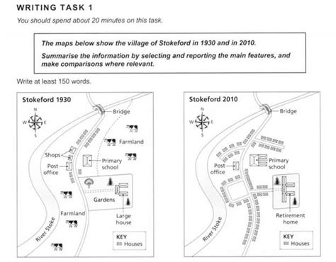 Cách viết Overview dạng Map trong IELTS Writing Task 1