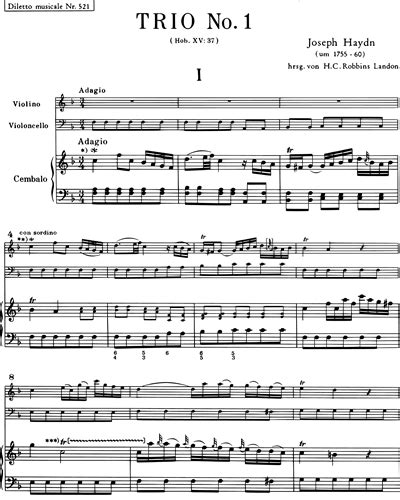 Piano Trio No 1 In F Major Op XV 37 Piano Sheet Music By Joseph