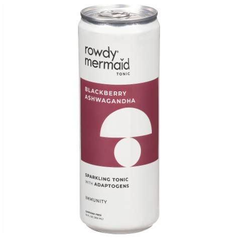 Rowdy Mermaid Blackberry Ashwagandha Flavored Sparkling Tonic Water