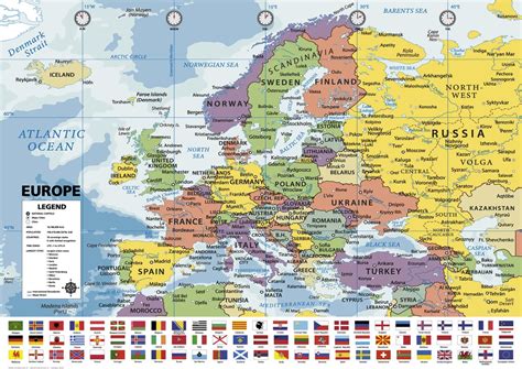 Poster Europa kaart - 70 x 100 cm | bol.com