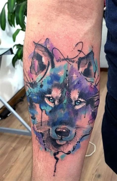 Watercolor Wolf Tattoo Ideas Tattoo Artist Javi Wolf