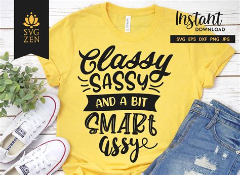 Classy Sassy And A Bit Smart Assy Svg Classy Sassy Svg Etsy