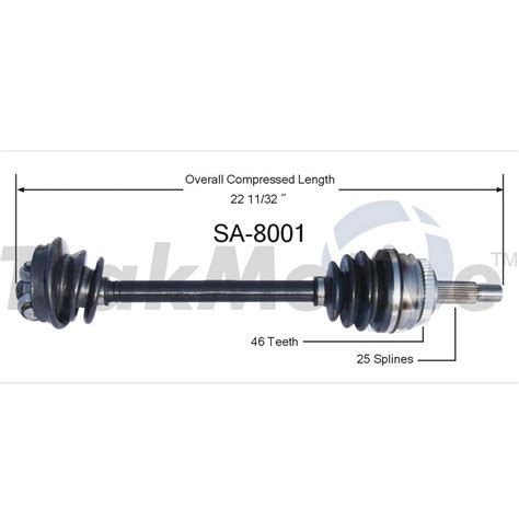 SAAB CV Axle Shaft Front Driver Side Aftermarket SA8001 Surtrack SA