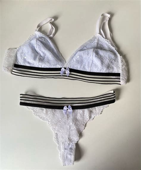 Lingerie Branca Conjunto Lingerie Feminina Nunca Usado Enjoei
