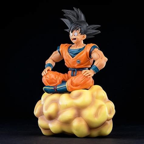 Anime Dragon Ball Z Figure Super Saiyan Goku Somersault Cloud Action