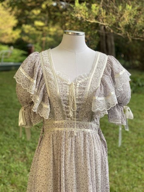 70s GUNNE SAX Maxi Dress Sz 9 Vintage 1970s Prairie Gem