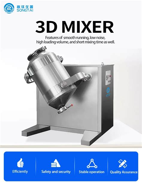 L Lab Dry Powder Blender Tumbler Three Dimensional Mixer Multi