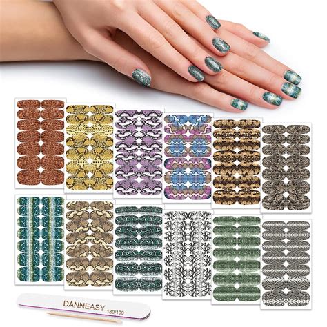 Amazon Nail Polish Strips Snake Print Danneasy Sheets Self