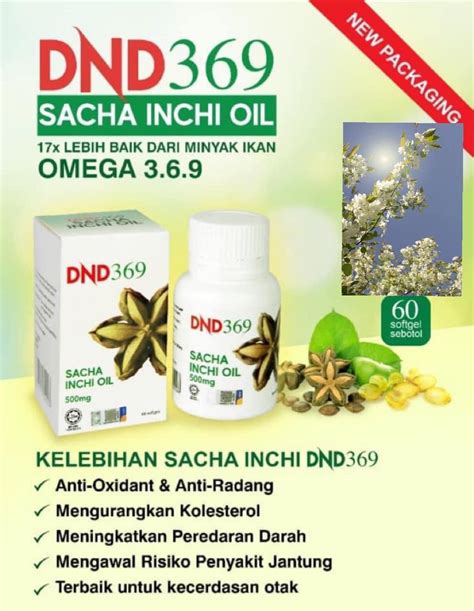 Dnd Sacha Inchi Oil Softgel Health Nutrition Health Supplements