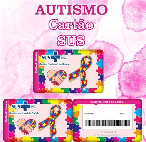 Cartão do Sus Personalizado Autismo Elo7 Produtos Especiais