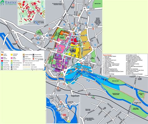 Exeter Tourist Map