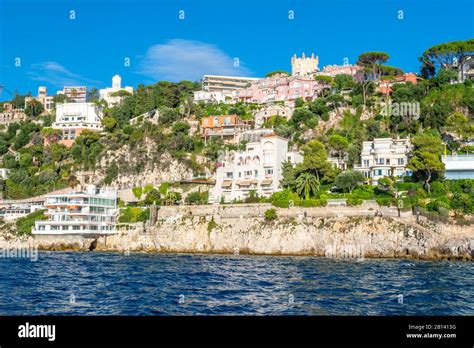 Upscale Luxury Homes And Mansions Line The Hills Along The French